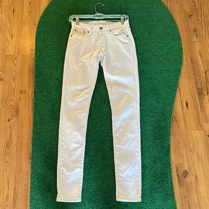 Classic Ralph Lauren straight leg white jeans